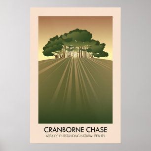Cranborne Chase AONB Travel Poster