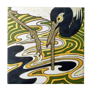 Crane and Columbine Neinhuis Tile Interpretation