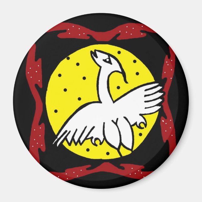 Crane and moon magnet (Front)