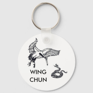 crane and snake, WING, CHUN Key Ring