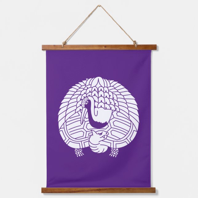 Crane and turtle hanging tapestry (Front)