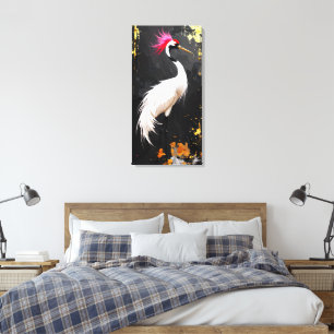 Crane Art - Contemporary Asian‑Inspired Design Canvas Print