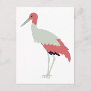 Crane Bird Postcard