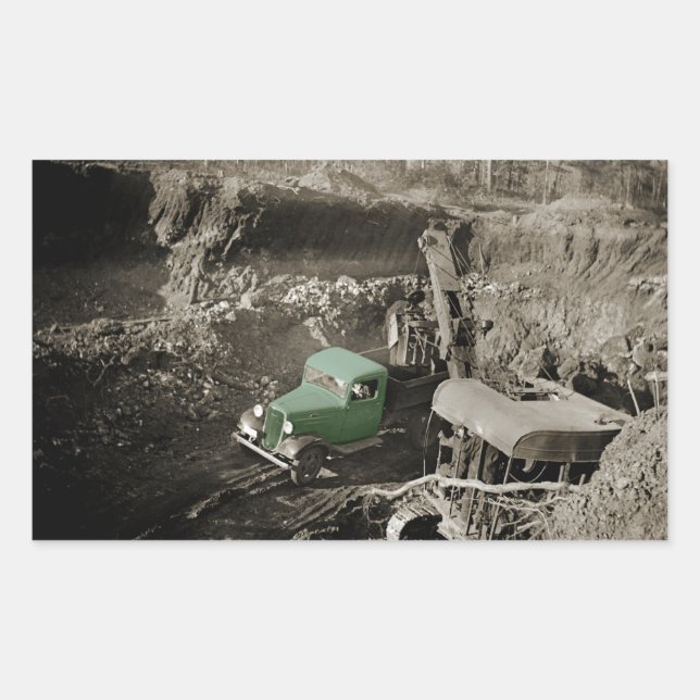 CRANE COLORSPLASH CHEVROLET OPERATING ENGINEER RECTANGULAR STICKER (Front)