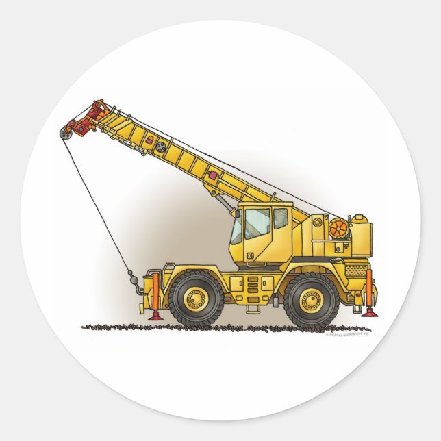Crane Construction Equipment Sticker (Front)