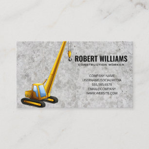 Crane   Construction Machinery Appointment Card