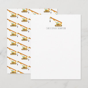 Crane Construction Truck Kids Children's Card