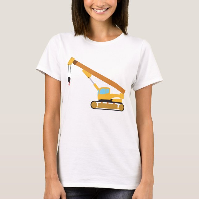 Crane Construction Truck T-Shirt (Front)
