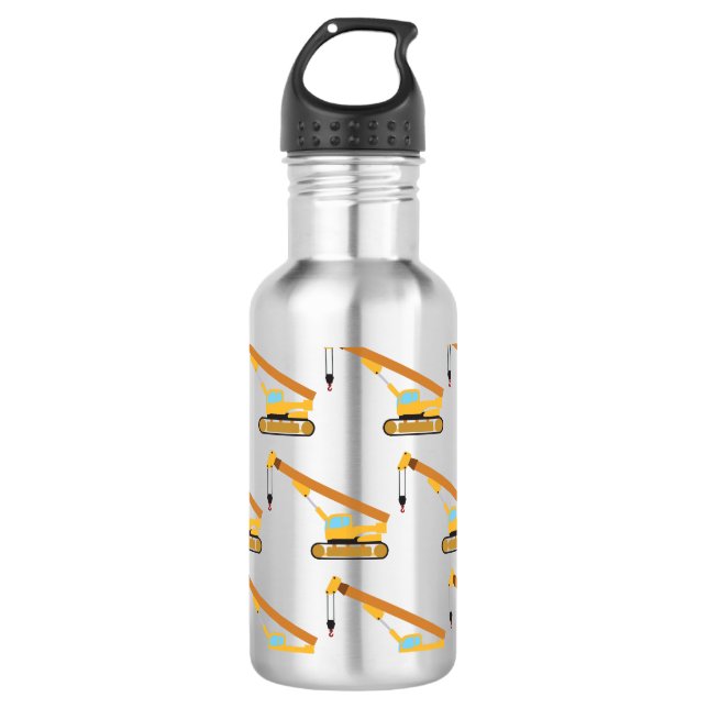 Crane Construction Trucks 532 Ml Water Bottle (Front)