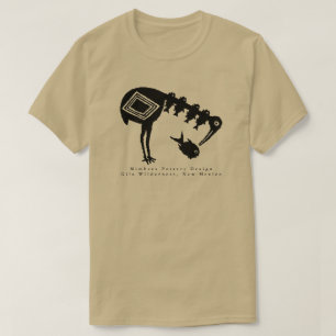 Crane Eating Fish - Mimbres Pottery Design T-Shirt