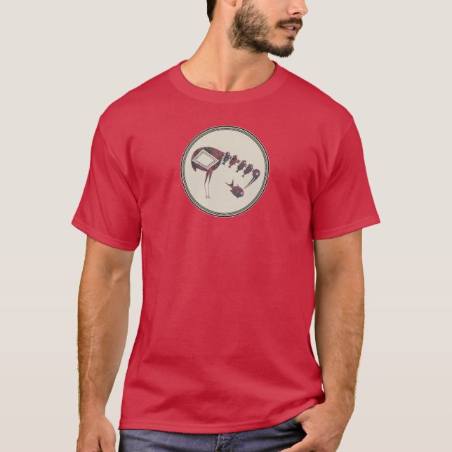Crane Eating Fish T-Shirt (Front)