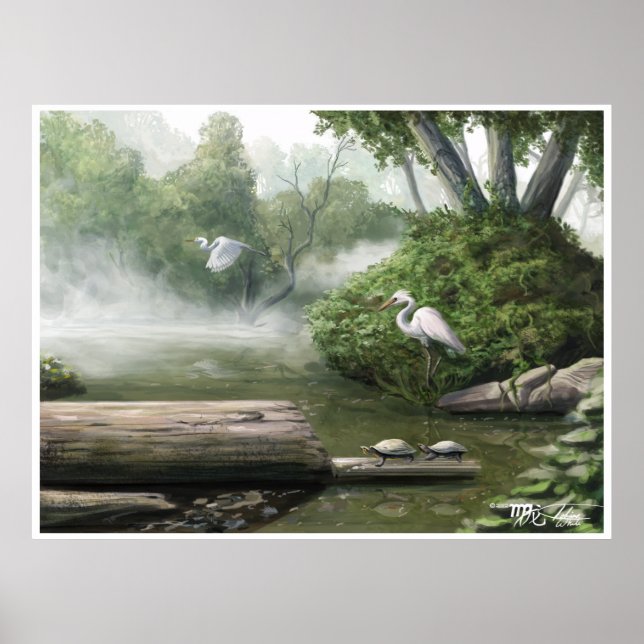 Crane Flight : A Nature Painting Poster (Front)