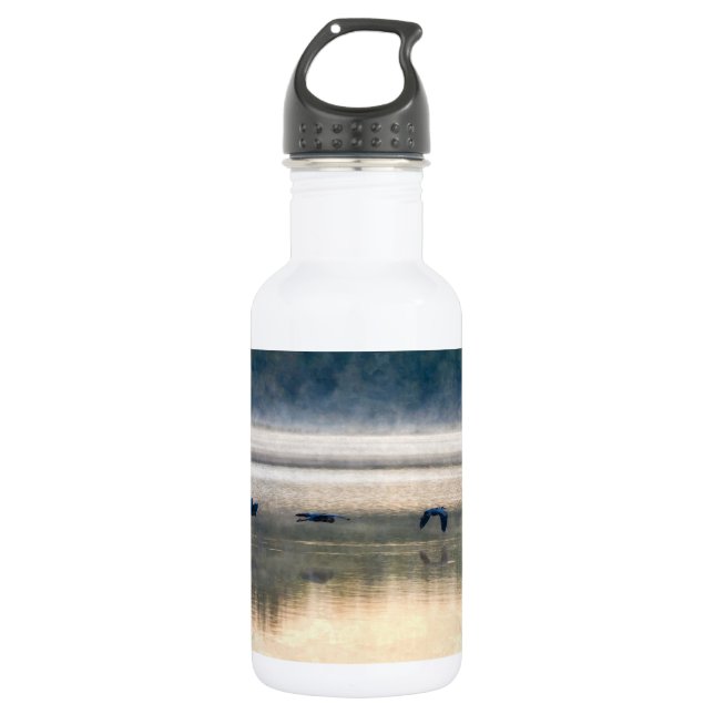 Crane Flight Painterly Water Bottle (Front)