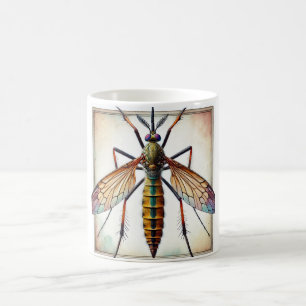 Crane Fly Dorsal View 240824IREF219 - Watercolor Coffee Mug