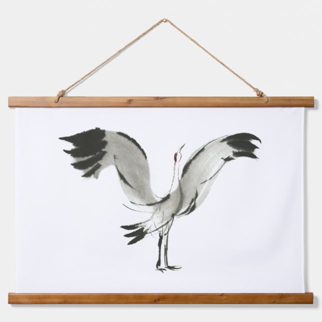 Crane Hanging Tapestry (Front)