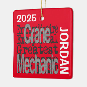 Crane Mechanic Extraordinaire CUSTOM Ceramic Ornament