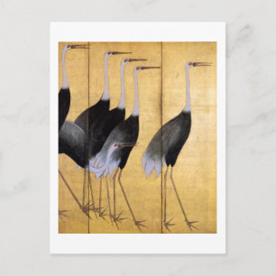 Crane, Ogata Korin Japanese Fine Art Postcard