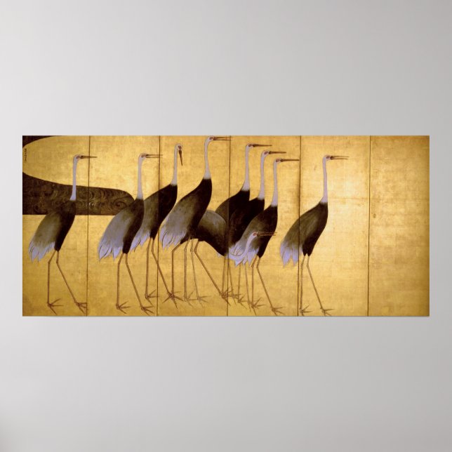 Crane, Ogata Korin Japanese Fine Art Poster (Front)