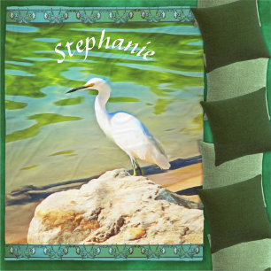 Crane On The Mismaloya River 0335 Fleece Blanket