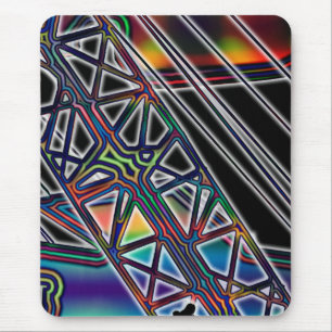 CRANE OPERATOR COLORFUL LATTICE BOOM ART MOUSE MAT
