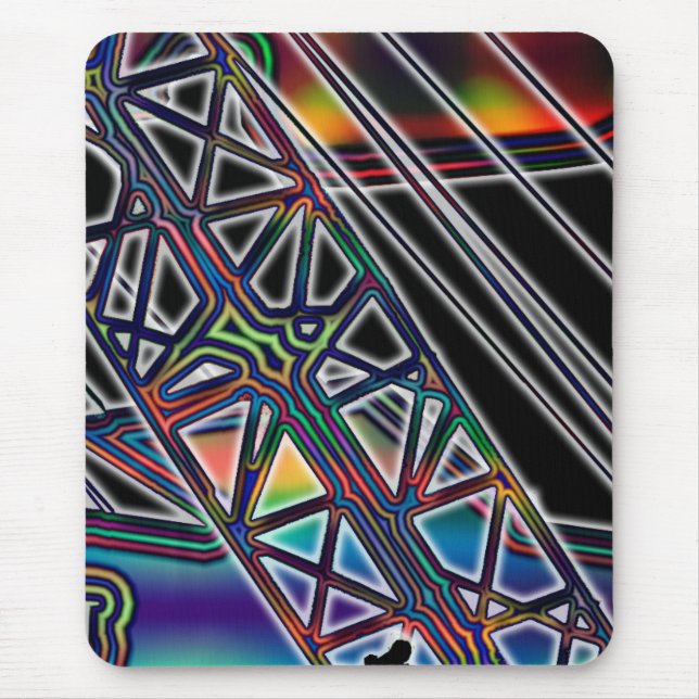 CRANE OPERATOR COLORFUL LATTICE BOOM ART MOUSE MAT (Front)