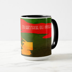 CRANE OPERATOR GOLF GOLFING FANTASY ART OPERATOR MUG
