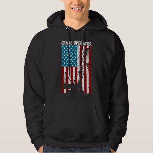 Crane Operator Lifting Hook Patriotic American USA Hoodie