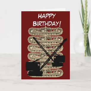 Crane Operator Operating Engineer Birthday Card