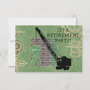 CRANE OPERATOR OPERATING ENGINEER RETIREMENT PARTY INVITATION