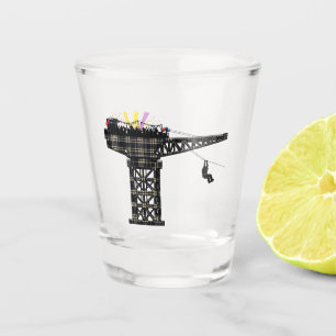 Crane Party Finnieston Crane Scottish humour gift Shot Glass