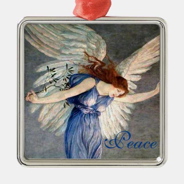 Crane’s Angel of Peace Christmas Metal Tree Decoration (Front)