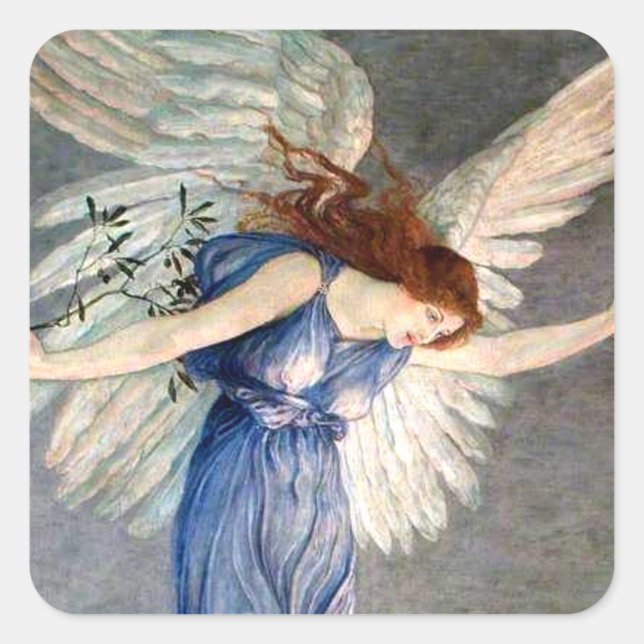Crane’s Angel of Peace Square Sticker (Front)