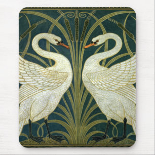Crane’s Art Nouveau Swans Mouse Mat