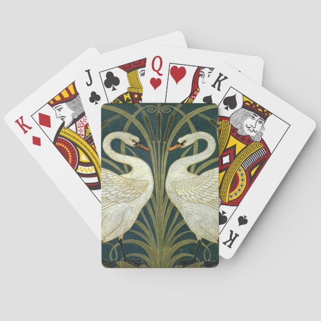 Crane’s Art Nouveau Swans Playing Cards (Back)