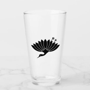 Crane-shaped chrysanthemum glass