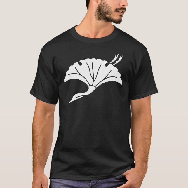 Crane-shaped ginkgo leaf T-Shirt (Front)