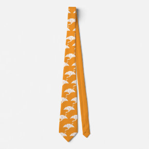 Crane-shaped ginkgo leaf tie