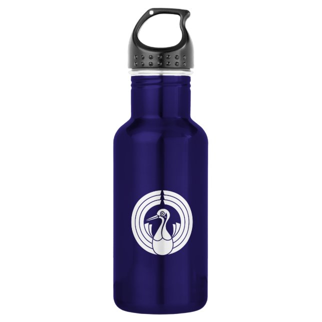 Crane-shaped noshi circle 532 ml water bottle (Front)