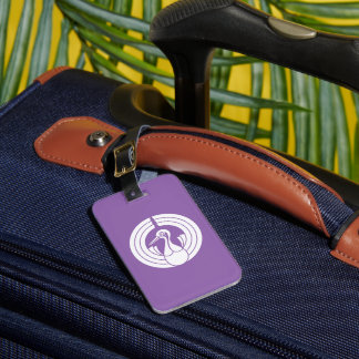 Crane-shaped noshi circle luggage tag