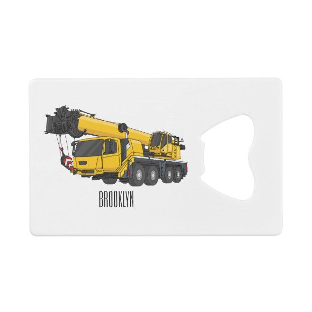 Crane truck cartoon illustration (Front (Horizontal))