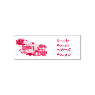Crane truck cartoon illustration self-inking stamp