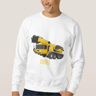 Crane truck cartoon illustration sweatshirt