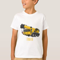 Crane truck cartoon illustration