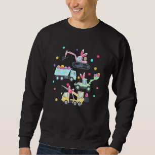 Crane Truck Construction Funny Easter Day Toddler Sweatshirt