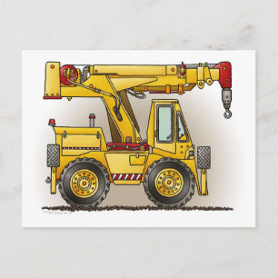 Crane Truck Post Card