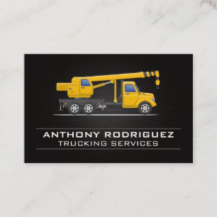Crane Truck Trucking Services Business Card