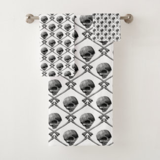 Craneo pattern bath towel set