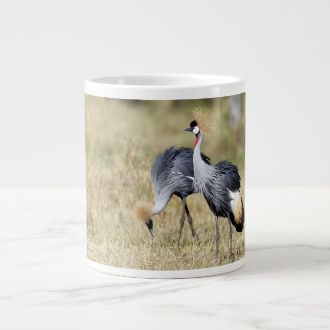 Cranes at Masai Mara Large Coffee Mug (Front)