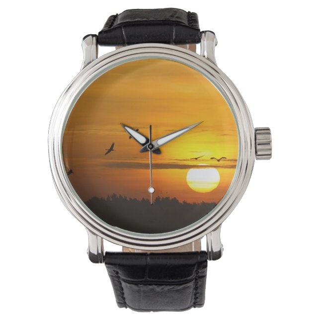 Cranes at sunrise watch (Front)