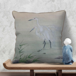 Cranes in Chinese River  Cushion